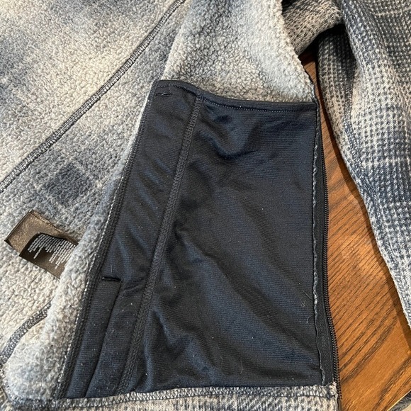 The North Face Women's Full-Zip Fleece Jacket Plaid Gray Blue Size L - Picture 10 of 11